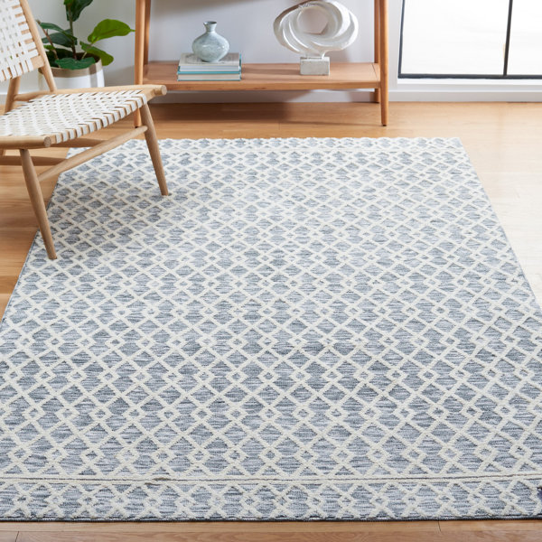 Dakota Fields Quiogue Geometric Gray/Ivory Area Rug & Reviews Wayfair